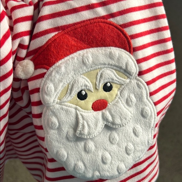 Girls Zucchini Red and White Santa Appliqué Christmas Dress Size 4T - Picture 8 of 12